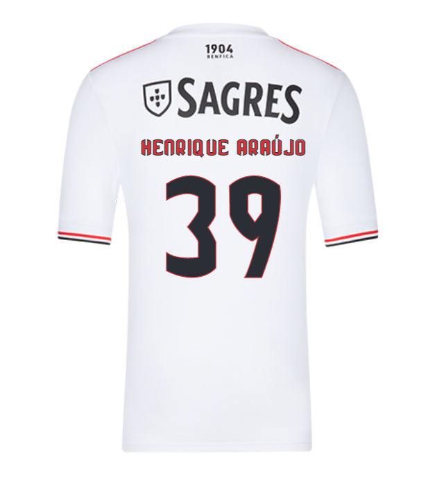 2021/22 Benfica Away Kit Soccer Jersey with Henrique Araújo 39 printing